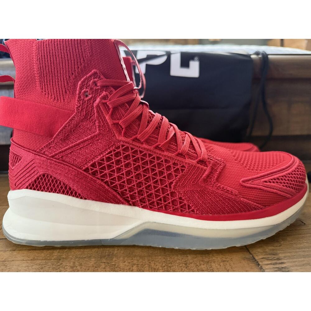 APL Concept X Shoes Mens Size 10.5 Red White Black Knit High Top Sneakers New